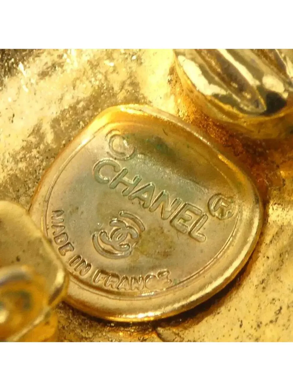 Auth Chanel Logo Clip On Earrings Gold #293942C23B